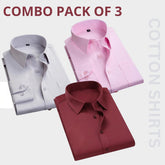 Premium Imported 100% High Quality Cotton Formal Men’s Plain/Solid Shirts| Full/Half Sleeve | With Pocket | (FS-144)